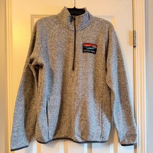 League Gray Zip-Up Sweater